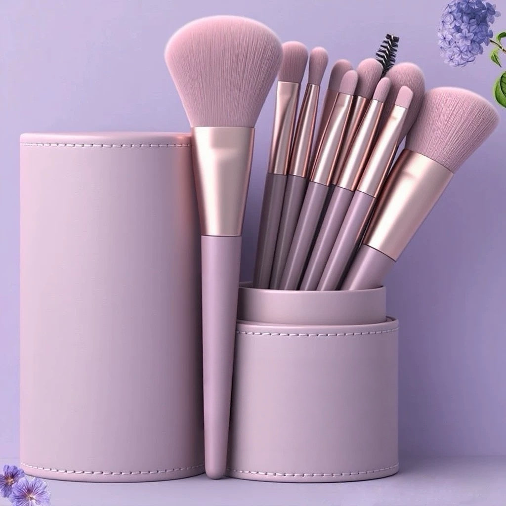 Makeup Brush Set 10pc, Dual-Ended Makeup Brushes For Bronzer, Contour, Eyeshadow, Blush, Concealer & Foundation Application