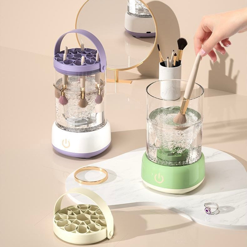 Hooge SpinGo Smart Makeup Brush Cleaner - Wireless & Fast-Drying